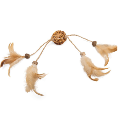 BEEZTEES jucărie pentru pisici Catnip Matatabi Ball with Feather TIPY