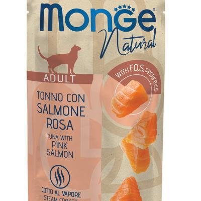 MONGE Cat Natural Pouch Tuna with salmon in jelly