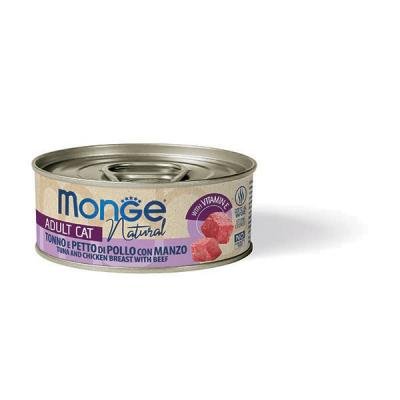 MONGE Cat Natural Can Tuna & chicken with beef