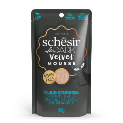 SCHESIR AFTER DARK VELVET MOUSSE Cat POUCH CHICKEN/DUCK 80gr