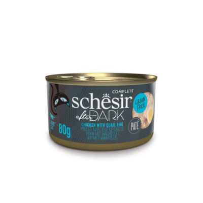 SCHESIR AFTER DARK WHOLEFOOD Cat Can CHICKEN WITH QUAIL EGG 80gr