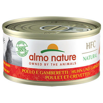 ALMO NATURE Cat HFC Can Natural Chicken Shrimps 70g