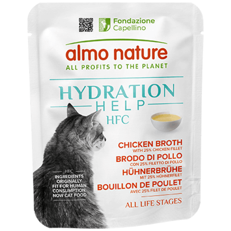 ALMO NATURE Cat HFC Pouch Hydration Help Chicken Broth/Chicken Fillet 50g