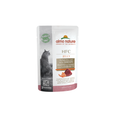 ALMO NATURE Cat HFC Pouch Jelly Tuna with Shrimps 55g