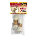 Antos Raw Hide White + Chicken Knotted Bone 4,5″ 2 pcs