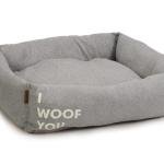 Beeztees диван хлопковая WOOF YOU Grey 80x70x22cm