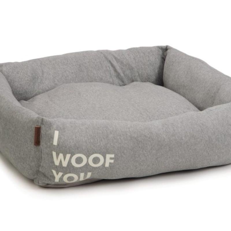 Beeztees диван хлопковая WOOF YOU Grey 80x70x22cm