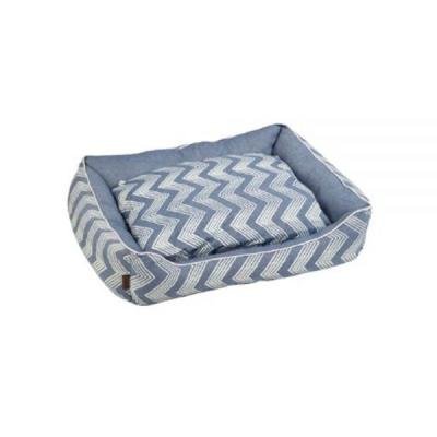 Beeztees canapea din bumbac ZIGZAG Blue 55x50x20cm