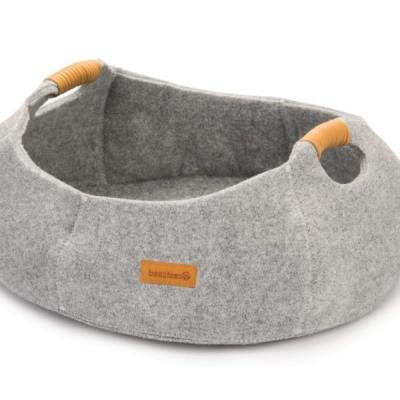 Beeztees culcuș din material textil MINOQ Grey 43,5×43,5x19cm