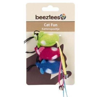 Beeztees jucărie de pluș șoricei Petti 3 pcs.