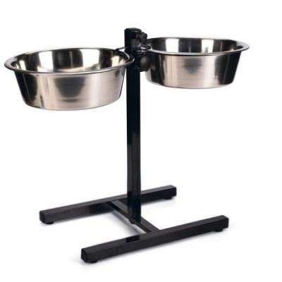 Beeztees suport cu două boluri din inox 28