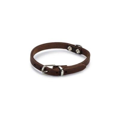 BEEZTEES zgardă din piele cafenie 32×10