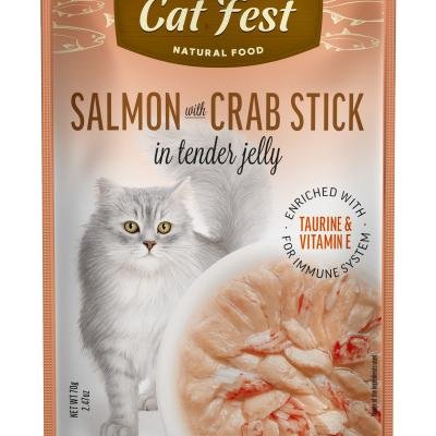 Cat Fest Pouch Salmon with Crab stick