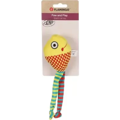 Flamingo jucărie de pluș pentru pisici RAIBO FISH