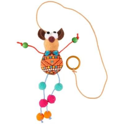 Flamingo jucărie pentru pisici INDY MOUSE WITH BEADS