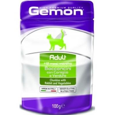 GEMON CAT POUCH ADULT Rabbit/Vegetables