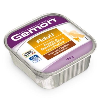 GEMON Dog Adult Paté and Chunkies with Chicken