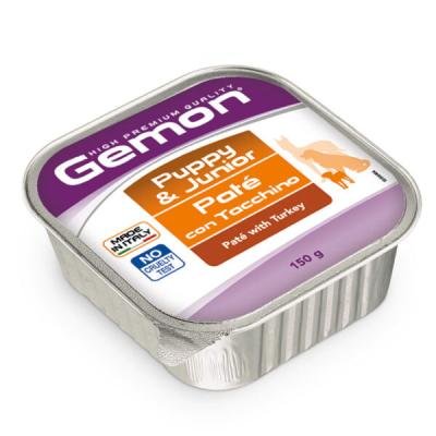 GEMON Dog Puppy and Junior Paté with Turkey