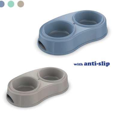 GEORPLAST Миска пластик. Double Pet Bowl Antislip 30x17x6cm