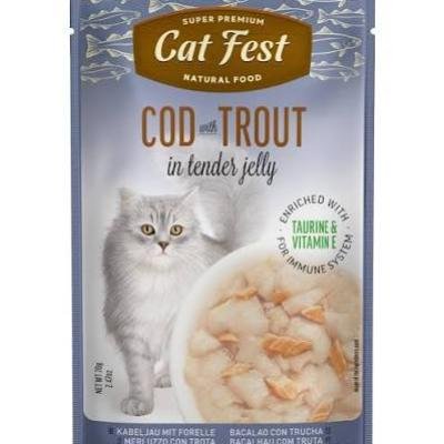 Cat Fest Pouch Cod with Trout