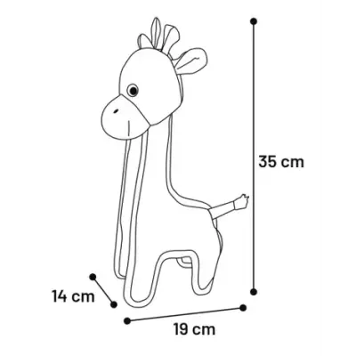 Flamingo jucărie din material textil GIRAFFE