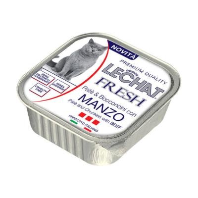 LECHAT Excellence Fresh Adult Paté and Chunkies with Beef