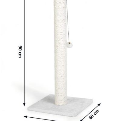BEEZTEES răzuitoare pentru pisici SERPA White 40x40x90cm