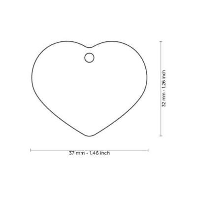 Medalion BIG HEART GOLDEN BRASS