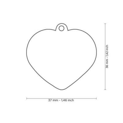 Medalion CUORE NERO BASIC HANDMADE