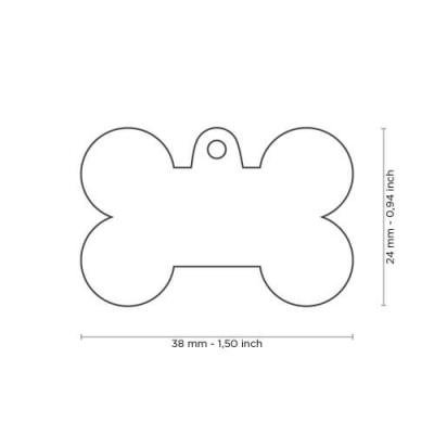Medalion BONE BASIC RED HANDMADE