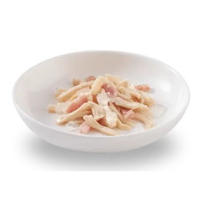 SCHESIR Cat Can Chicken Fillets with Ham 140gr