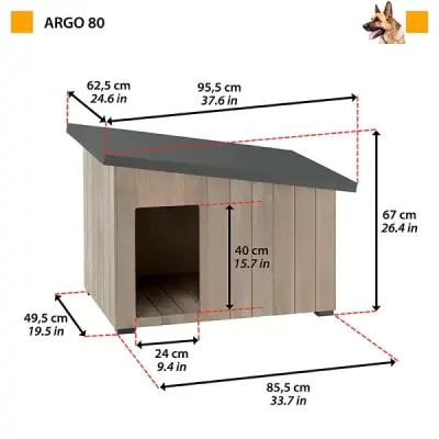 Будка деревянная  ARGO 80
