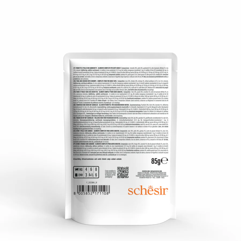 SCHESIR C&B Wet Cat Tuna/Chicken/Shrimps in jelly pouch