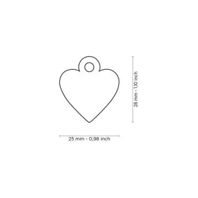 Medalion SMALL HEART BRASS GUNMETAL