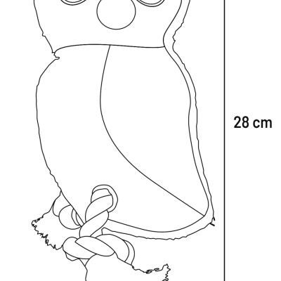 Jucarie Nada Owl with rope Brown