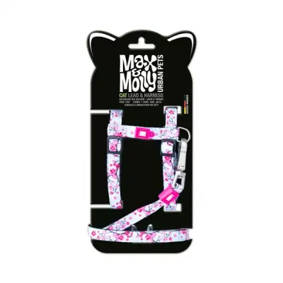 MAX & MOLLY шлейка+поводок для кошек Cat Cherry Bloom