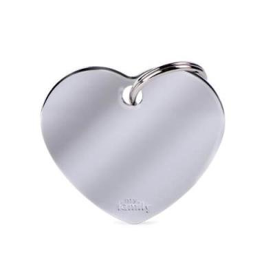 Medalion BIG HEART CHROME PLATED BRASS