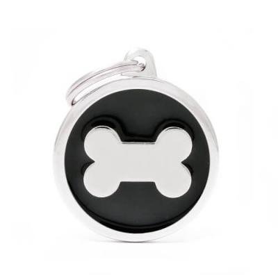 Medalion BLACK BIG CIRCLE BONE