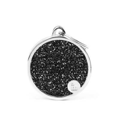 Medalion CERCHIO GLITTER NERO SHINE