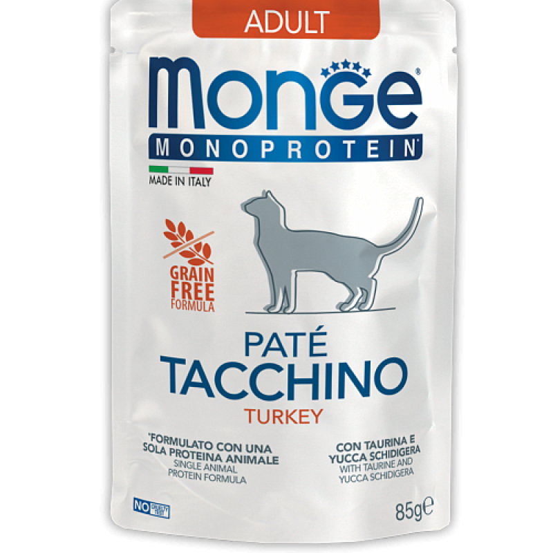 MONGE Cat Pouch Monoprotein Adult Turkey