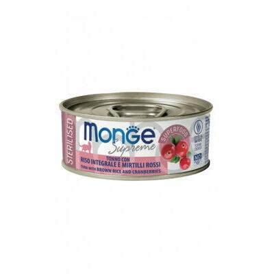 MONGE Cat Supreme Sterilised Tuna/Brown Rice/Cranberry