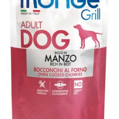 MONGE Dog Grill Pouch Beef