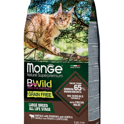 MONGE dry cat BWILD Buffalo/Potatoes/Lentils
