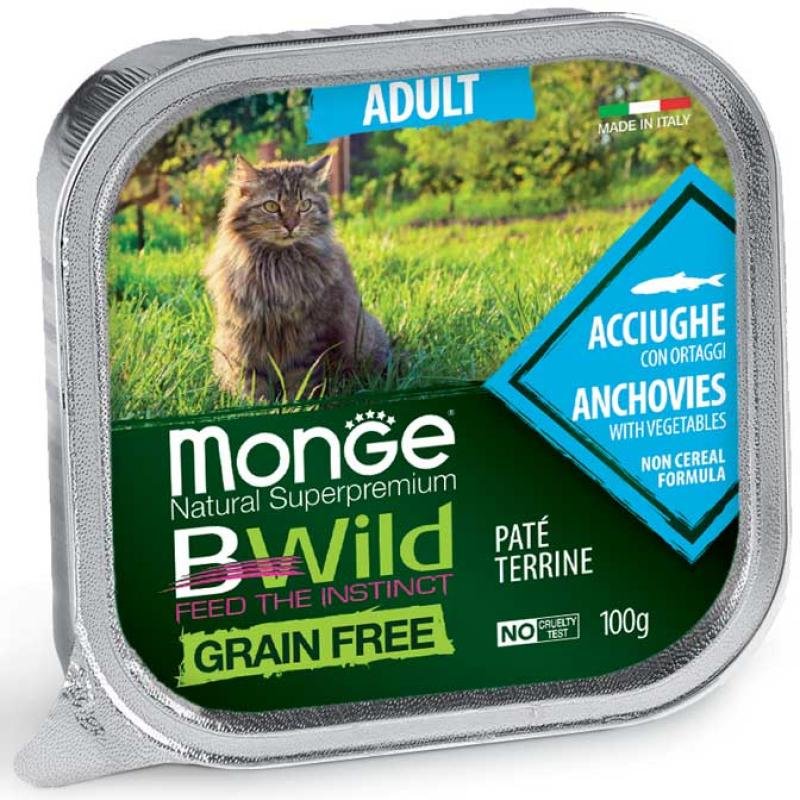 MONGE Cat BWILD Adult Anchovies/Vegetables