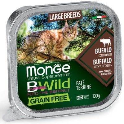 MONGE Cat BWILD Large Breed Buffalo/Vegetables