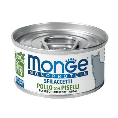 MONGE Cat Flakes Monoprotein Chicken with Peas