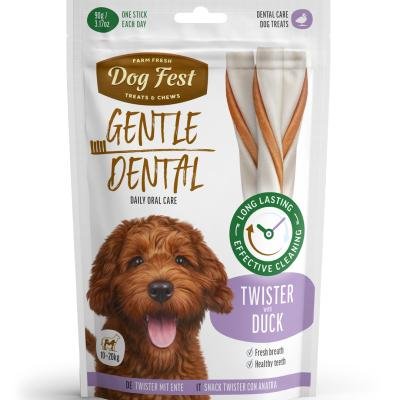 Dog Fest Rawhide tiwster with duck > 10kg - 20kg