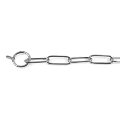 RECORD zgardă-lanț cromată  Long Choke Chain 4mm x 65cm